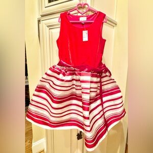 The Children's Place Red and White Striped Dress